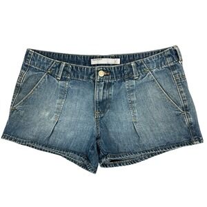 Old Navy Denim Shorts 8 Blue Lowest Rise Vintage Y2K Cotton Faded Wash Indie